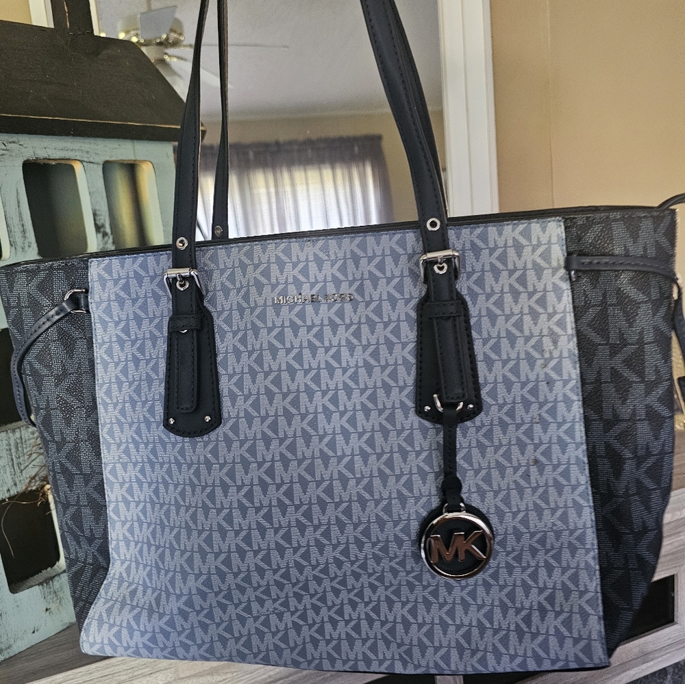 Michael Kors Blue and Black Men's Bag